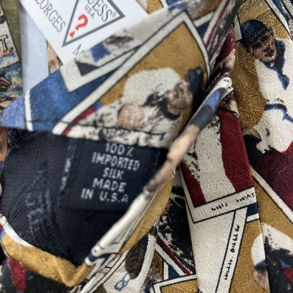 3 NWT Guess George Marciano Ties Neckties Dad Father Cars Baseball Western - Picture 11 of 11